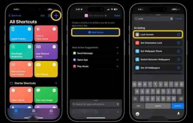 绵竹苹果14锁屏维修店分享iPhone14升级iOS16.4后如何创建锁屏快捷方式 